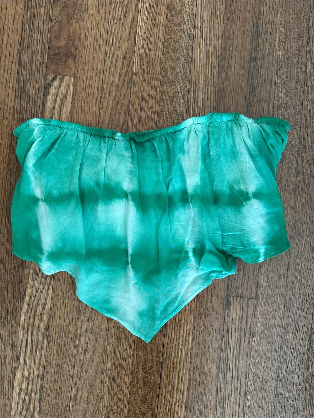 aerie Green Tie-Dye Crop Top
